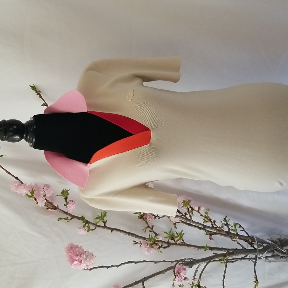 LACOSTE POLO COLLAR TWO TONE  DRESS